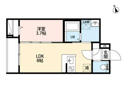 ROBOT HOME 舎人(1LDK/2階)の間取り写真