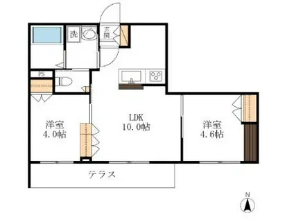 レグルス(2LDK/1階)の間取り写真