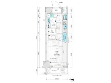 メインステージ三ノ輪ウエスト(1K/7階)の間取り写真