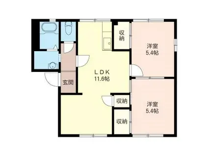 メゾンIKEDA(2LDK/2階)の間取り写真