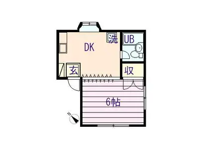 メゾンS(1DK/1階)の間取り写真