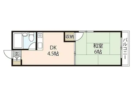 ホームズ・ヤマグチ(1DK/2階)の間取り写真