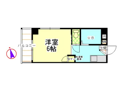 寿光第一メゾン(1K/3階)の間取り写真