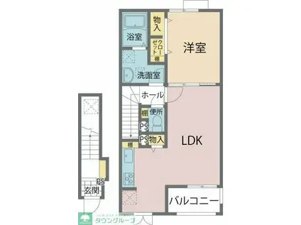 コート・ダジュールA棟B棟(1LDK/2階)の間取り写真