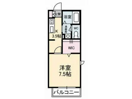 シャーメゾン・レーヴ(1K/1階)の間取り写真