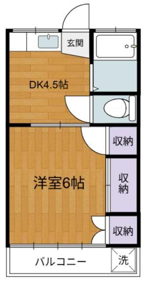 第三ふじみ荘(1DK/2階)の間取り写真