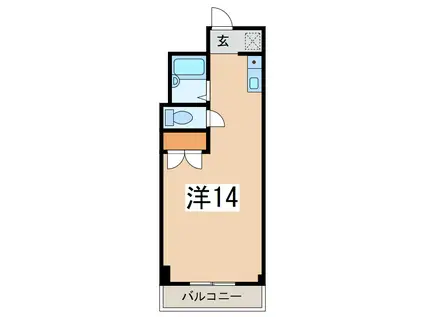 こがい日新ハイム(ワンルーム/3階)の間取り写真