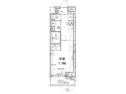 DIPS竹ノ塚駅前(1K/3階)の間取り写真