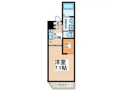 ロイヤルフィオーレあびこ(1K/3階)の間取り写真