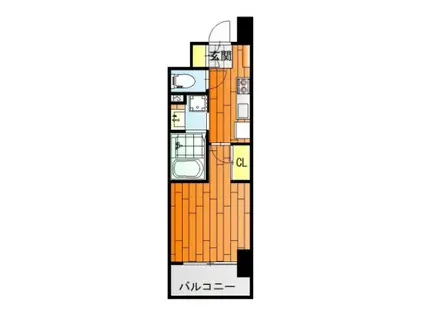 KO RESIDENCE 銀山町(1K/5階)の間取り写真