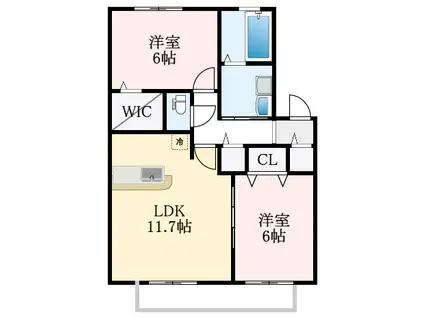 サニーコートM(2LDK/1階)の間取り写真