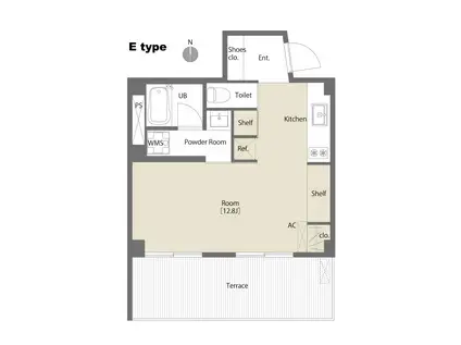 北沢セントラルハイツ(ワンルーム/3階)の間取り写真