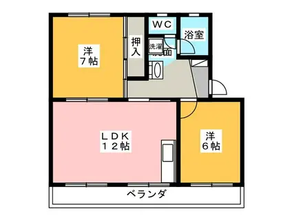 コーポラスFUJI(2LDK/3階)の間取り写真