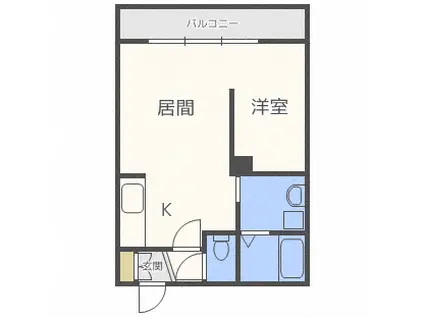 オリエントコート学園前(1DK/3階)の間取り写真
