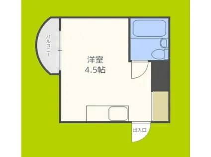 KAISEI上新庄(ワンルーム/2階)の間取り写真