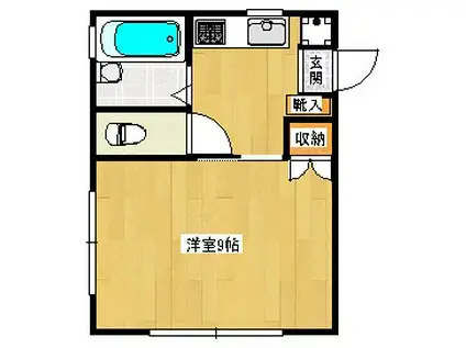 ジュネス下保谷(1K/1階)の間取り写真