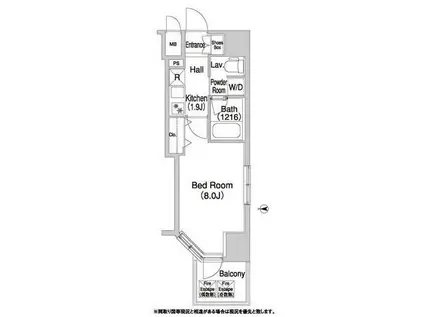 コンフォリア浅草橋デュー(1K/6階)の間取り写真