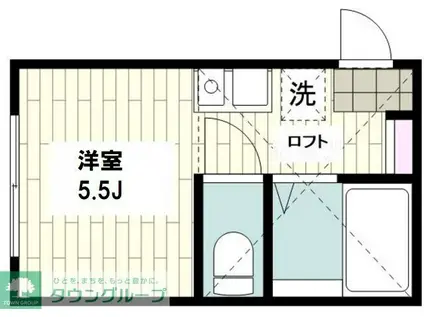 ヒルズ白幡仲町II(ワンルーム/2階)の間取り写真