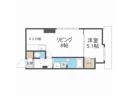 スペチアーレ プリーモ(1LDK/11階)の間取り写真