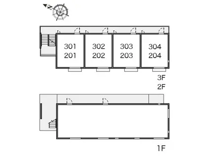レオネクストたいようむら(1K/3階)の間取り写真