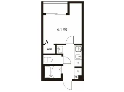 AVANTI市川(1K/3階)の間取り写真