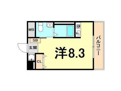 ダイドーメゾン阪神西宮(ワンルーム/5階)の間取り写真