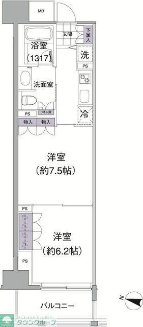 アビティ目黒(2K/2階)の間取り写真