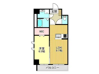 ヴィガラス吉原(1LDK/6階)の間取り写真