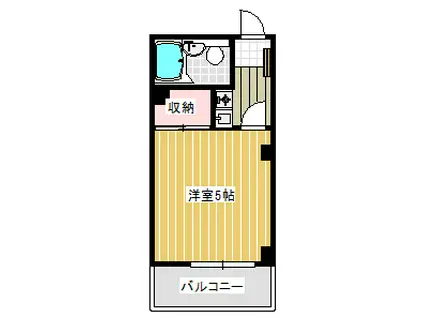 白山ハイツ(1K/1階)の間取り写真