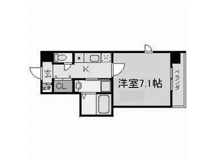 サンク栄みなみマンション(1K/3階)の間取り写真