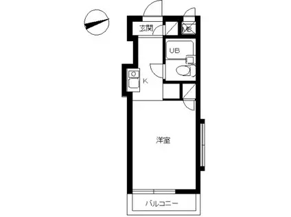 スカイコート日吉(ワンルーム/3階)の間取り写真