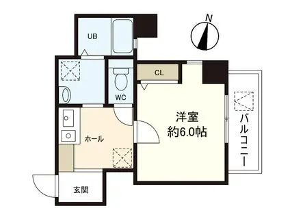 アクアコート金沢八景(1K/4階)の間取り写真