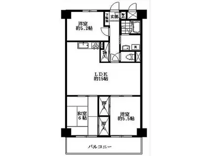池田山コープ(3LDK/10階)の間取り写真