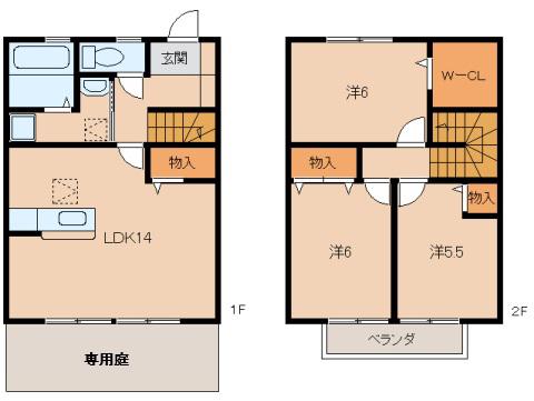 パステル堀止(3LDK/1階)の間取り写真
