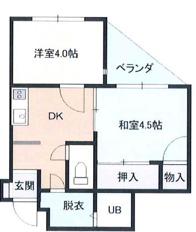 新宿マンション(2K/3階)の間取り写真