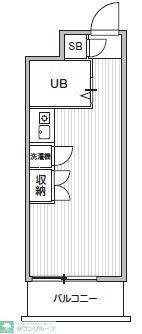 TS GARDEN都立大学II(ワンルーム/2階)の間取り写真