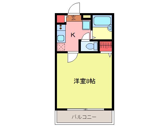 パールムーン(1K/1階)の間取り写真