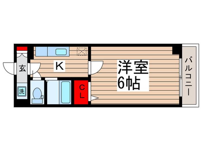 第三金田マンション(1K/2階)の間取り写真