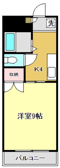 マンションアーバン(1K/3階)の間取り写真