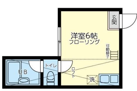 天王町コニーホーキンス(ワンルーム/2階)の間取り写真