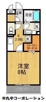 セジュールM松が枝(1LDK/1階)の間取り写真