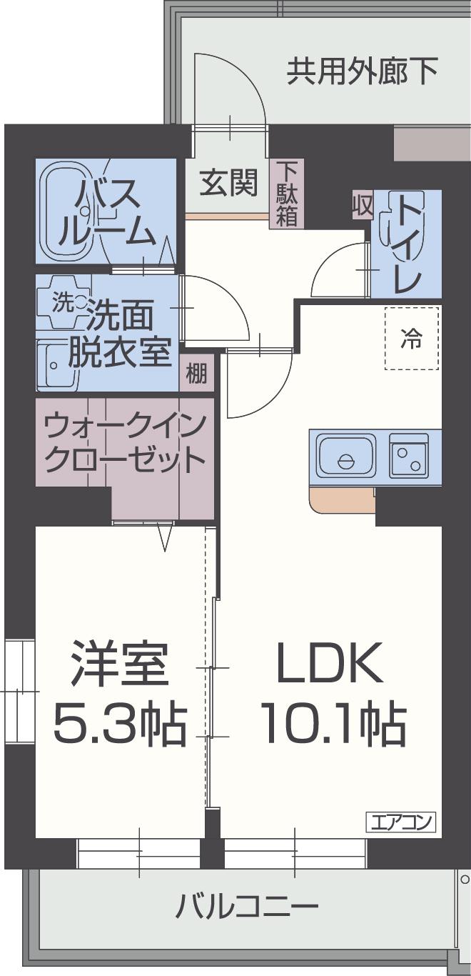 ロンド・ボヌール(1LDK/1階)の間取り写真