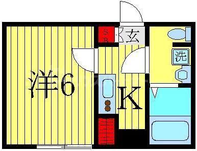 SUMMER CLUB 柏(1K/1階)の間取り写真