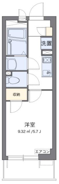 クレイノリレーション中野(1K/3階)の間取り写真