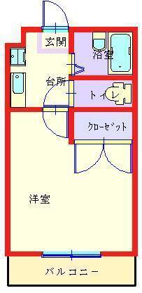 アベニューA(1K/3階)の間取り写真