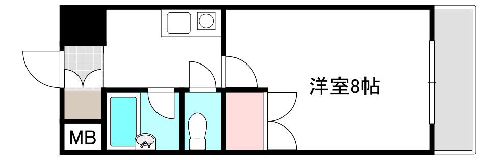 NAKASHIMA BLD(1K/4階)の間取り写真