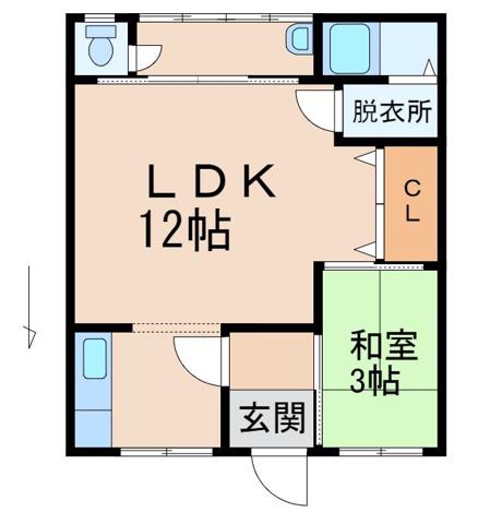 光洋マンション(1LDK/1階)の間取り写真