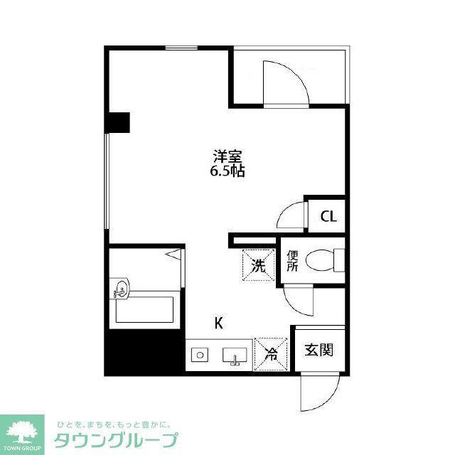 グランシャリオ蓮沼(ワンルーム/6階)の間取り写真