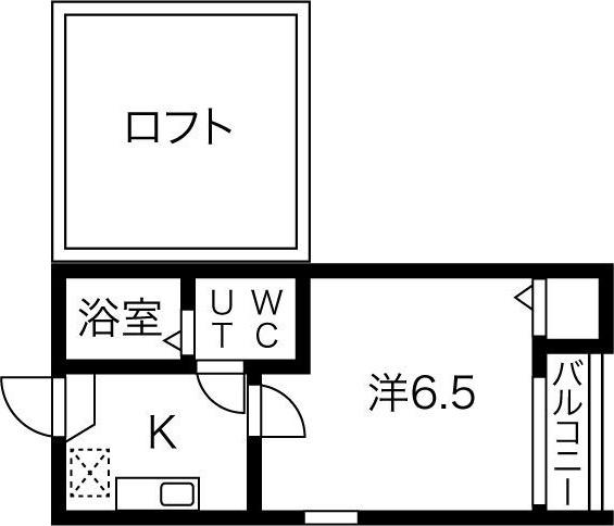 コンパートハウス本陣(1K/1階)の間取り写真
