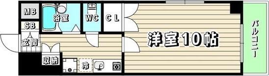喜八マンション(1K/3階)の間取り写真